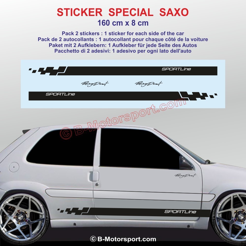 SPORTLINE side skirt sticker decals for CITROEN SAXO VTS