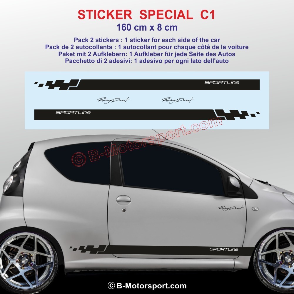 Kit autocollant SPORTLINE pour CITROEN C1