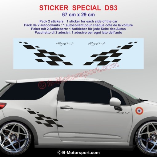 Adesivi MOTORSPORT per CITROEN DS3