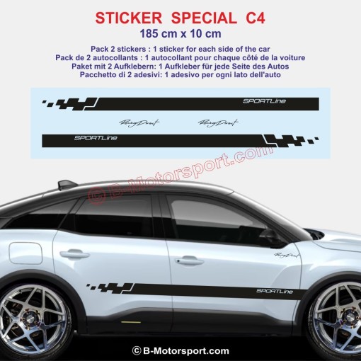 SPORTLINE side skirt sticker decals for CITROEN C4