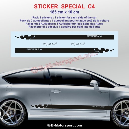 SPORTLINE side skirt sticker decals for CITROEN C4