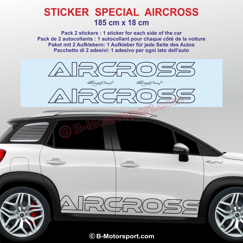 OUTLINE side skirt sticker decals for CITROEN C3 C4 C5 AIRCROSS