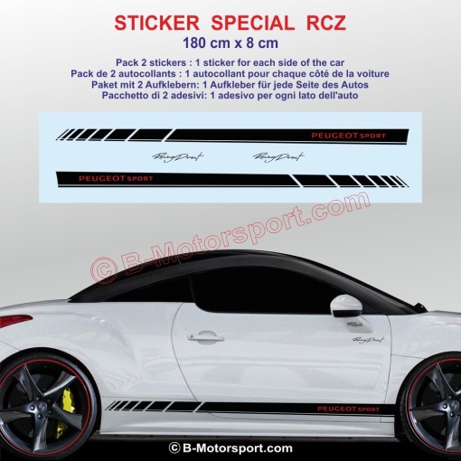 STRIPE side skirt sticker decals for PEUGEOT RCZ