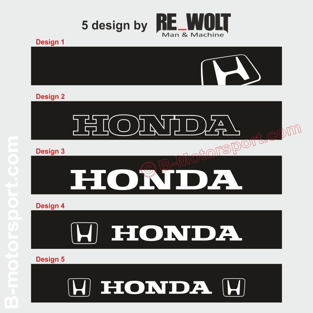Windshield decal HONDA - 5 design