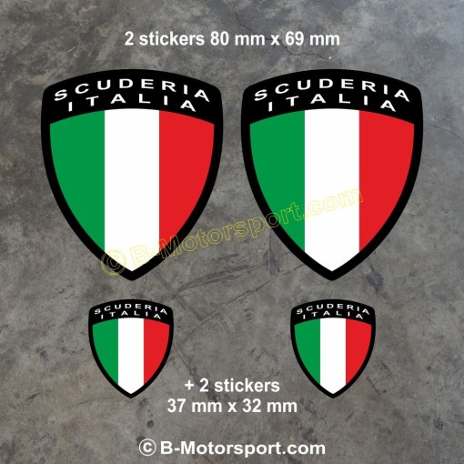 4 SCUDERIA ITALIA Aufkleber für FIAT ABARTH