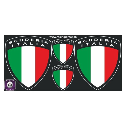 4 sticker SCUDERIA ITALIA pour FIAT ABARTH