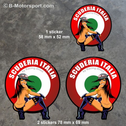 3 adesivi SCUDERIA ITALIA per FIAT ABARTH