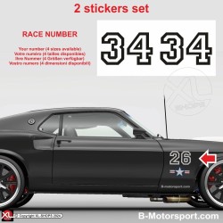 Racing number sticker in 2 copies - Allstar look