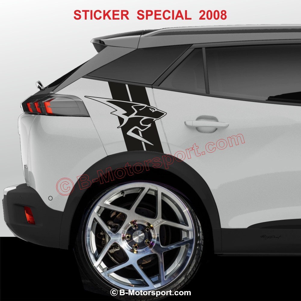 SPORT DESIGN - Side skirt sticker decals for PEUGEOT 2008