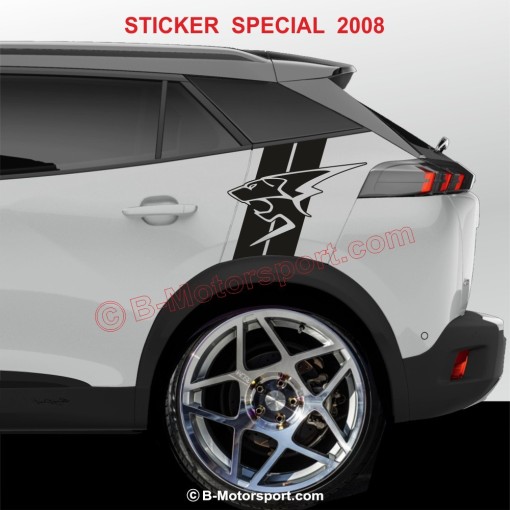 SPORT DESIGN - Side skirt sticker decals for PEUGEOT 2008