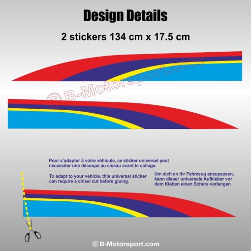 Sticker RALLYE aux couleurs PEUGEOT SPORT pour bas de caisse 107 108 206 207 208 308 2008 3008 5008 RCZ