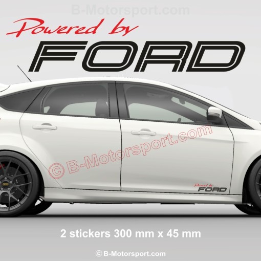 1 set of 2 sticker decal Powered by FORD