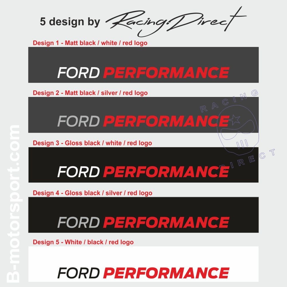 Parabrezza adesivo FORD PERFORMANCE per Focus Fiesta Puma Ka Capri Explorer Kuga Mustang