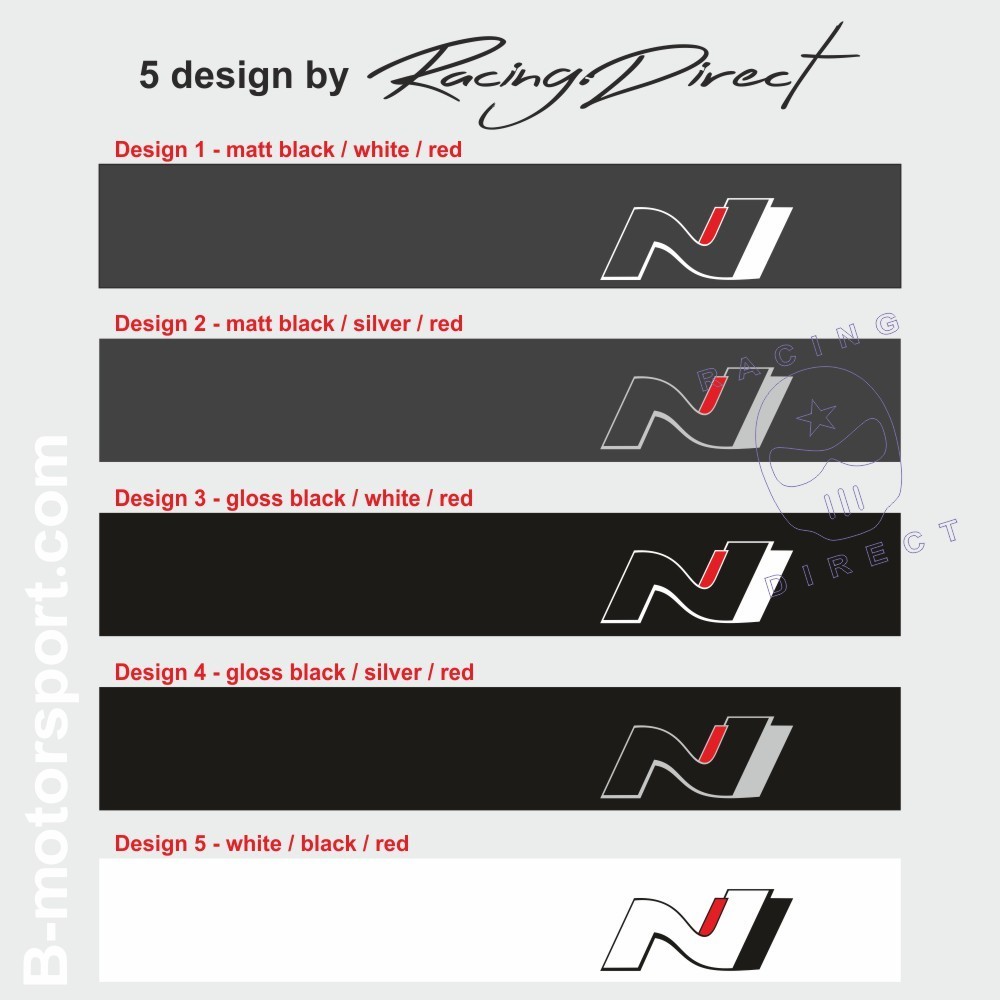 Windshield decal HYUNDAI N MOTORSPORT for Tucson Kona Elantra i10 i20 i30 Ioniq 5 6 Santa Fe