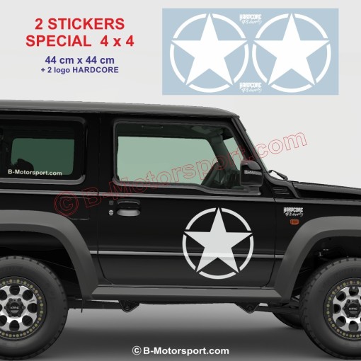 Sticker STAR 44 cm army style for JEEP Jimny Navara Defender 4x4 OFF-Road