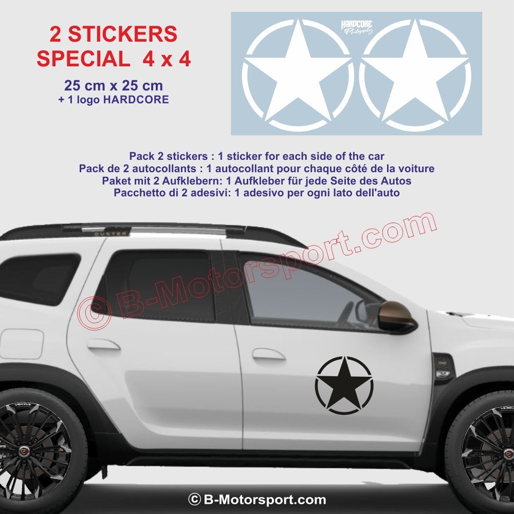Sticker STAR 25 cm army style for JEEP Jimny Navara Defender 4x4 OFF-Road