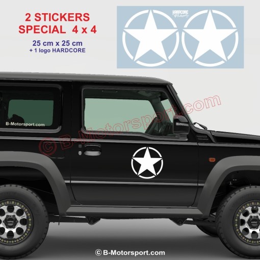 Sticker STAR 25 cm army style for JEEP Jimny Navara Defender 4x4 OFF-Road