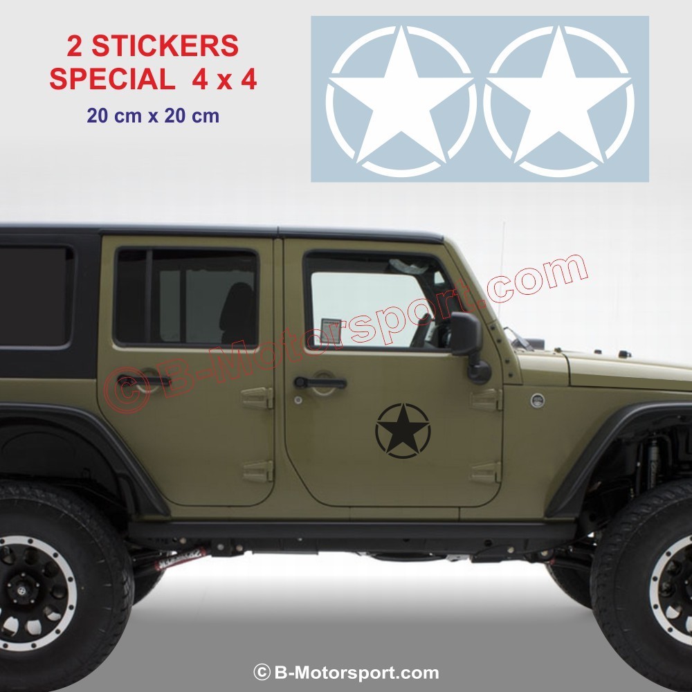 Sticker STAR 20 cm army style for JEEP Jimny Navara Defender 4x4 OFF-Road