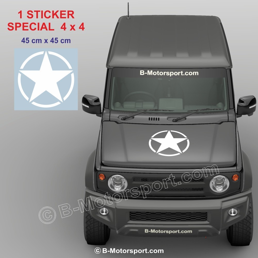 Sticker STAR 45 cm army style for JEEP Jimny Navara Defender 4x4 OFF-Road