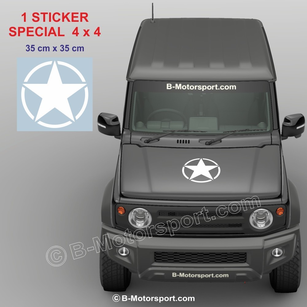 Sticker STAR 35 cm army style for JEEP Jimny Navara Defender 4x4 OFF-Road