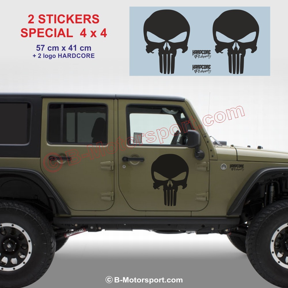 Aufkleber PUNISHER 57 cm Armee-Stil für JEEP Jimny Navara Defender 4x4 OFF-Road und Musclecar Aufkleber PUNISHER 57 cm Armee-Stil für JEEP Jimny Navara Defender 4x4 OFF-Road und Musclecar
