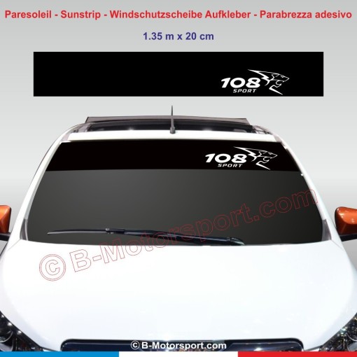 Windshield decal with PEUGEOT Lion for 108 SPORT