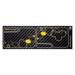 Yellow diamonds Carbon Look sticker 3 buttons Key for Clio 3 Megane 2 Scenic 2