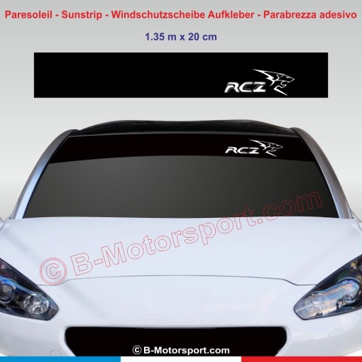 Windshield decal with PEUGEOT Lion for RCZ SPORT