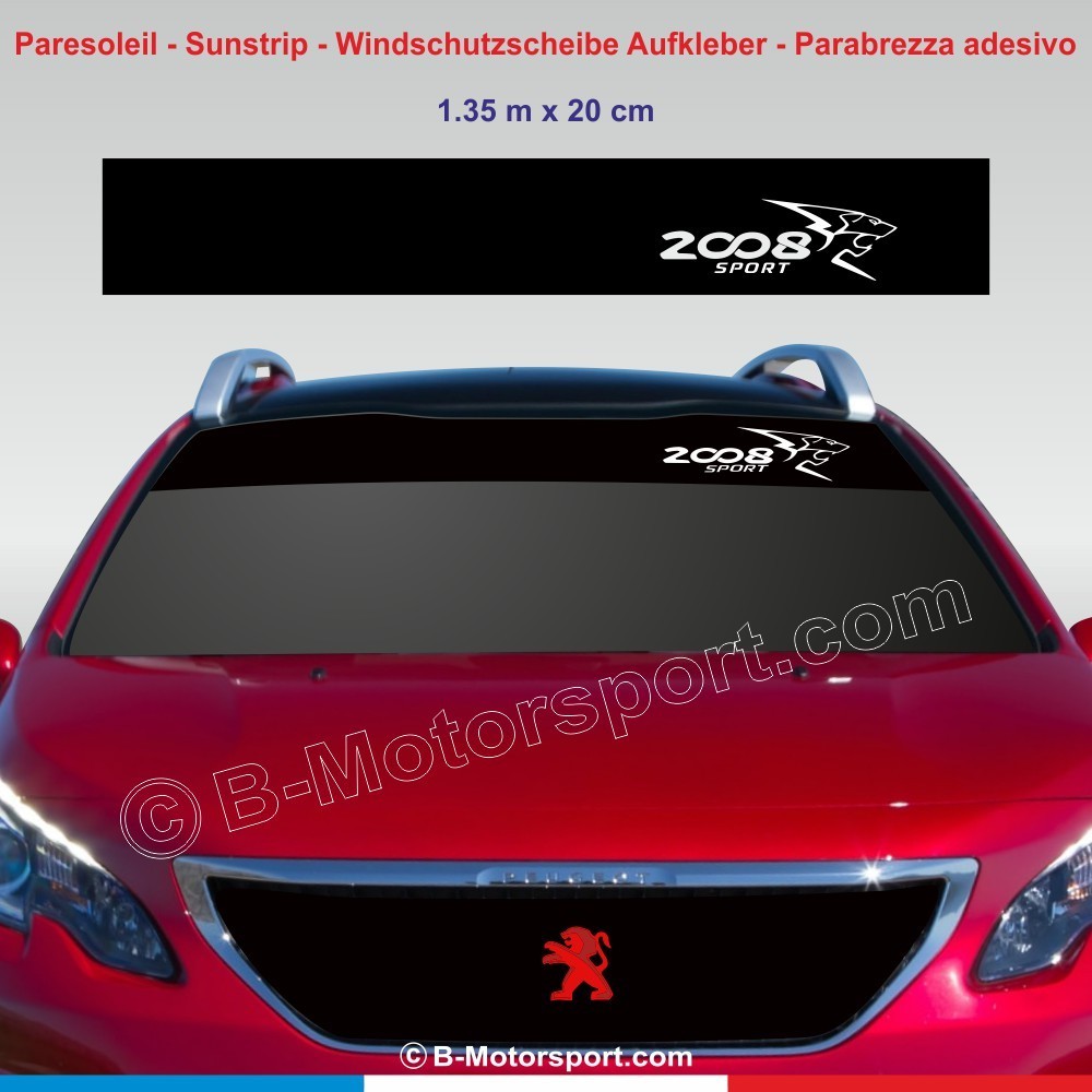 Windshield decal with PEUGEOT Lion for 2008 SPORT