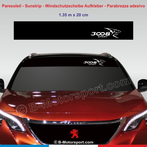 Windshield decal with PEUGEOT Lion for 3008 SPORT