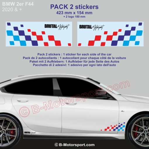 2er Serie BMW M-Power Rennflagge Aufkleber