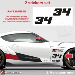 Racing number sticker in 2 copies - NFRed Look