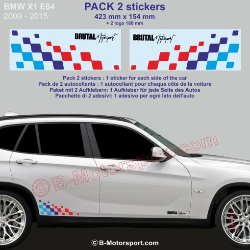 Adesivo Bandiera a scacchi BMW M-Power per X1