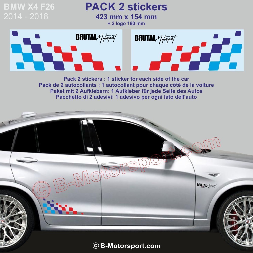 Adesivo Bandiera a scacchi BMW M-Power per X4