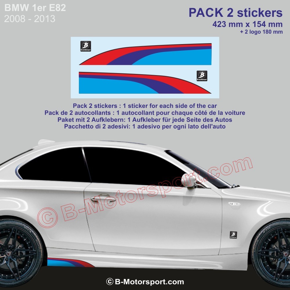Adesivo BMW serie 1 M-Power per sottoporta