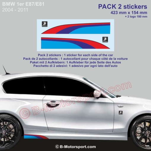Adesivo BMW serie 1 M-Power per sottoporta