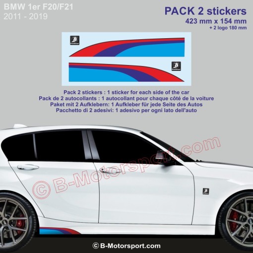 Adesivo BMW serie 1 M-Power per sottoporta