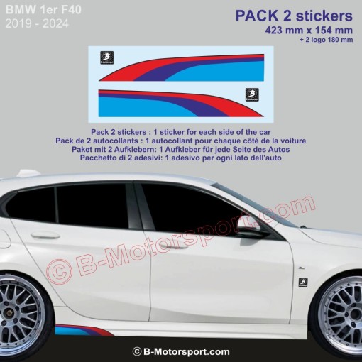 Adesivo BMW serie 1 M-Power per sottoporta