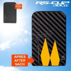 Carbon Look sticker 3 buttons Key for Renault