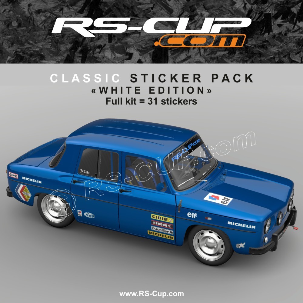 WHITE EDITION CLASSIC - Kit adisivi completo per RENAULT 8 GORDINI