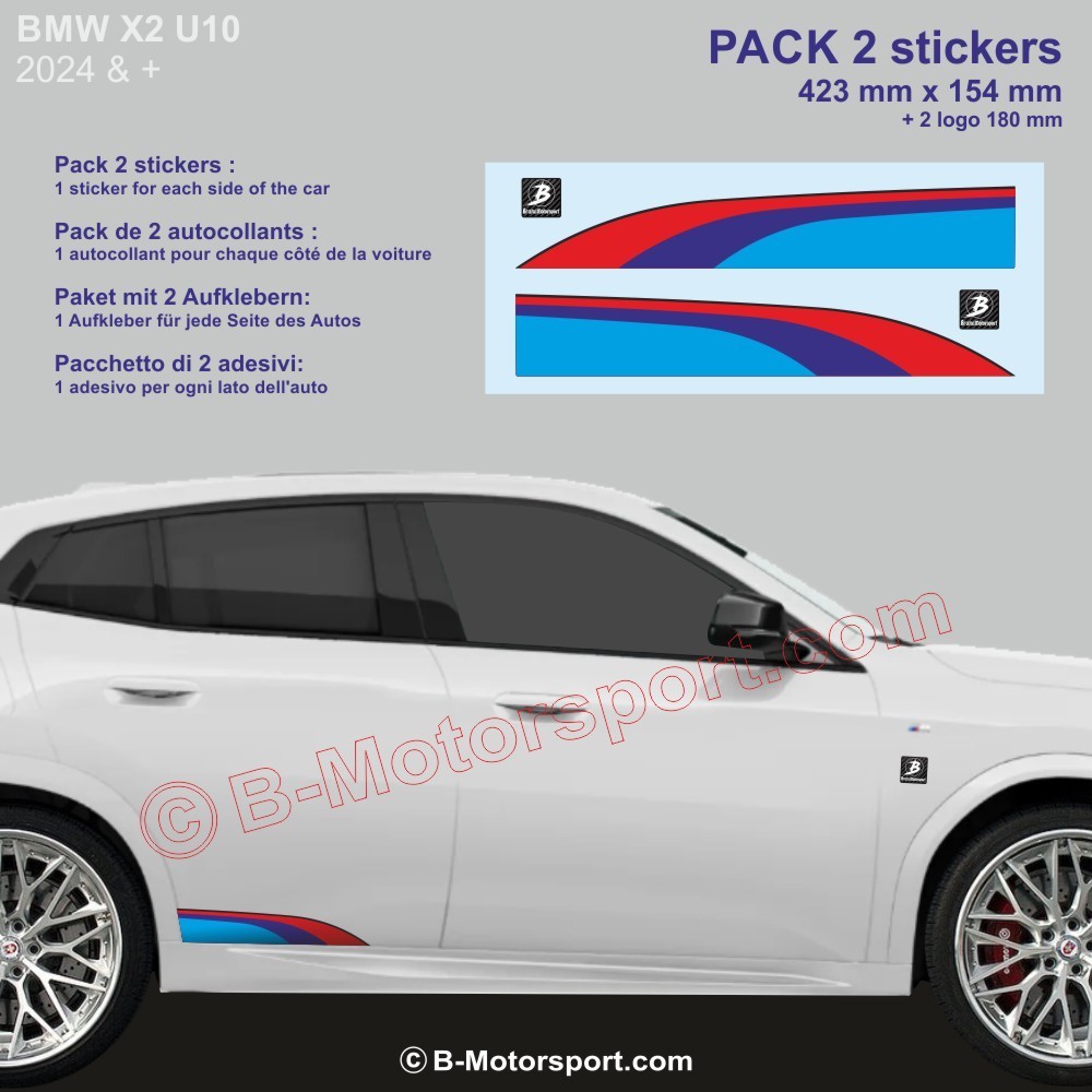 Adesivo BMW X2 M-Power per sottoporta