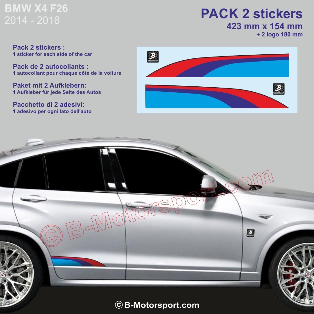 Adesivo BMW X4 M-Power per sottoporta