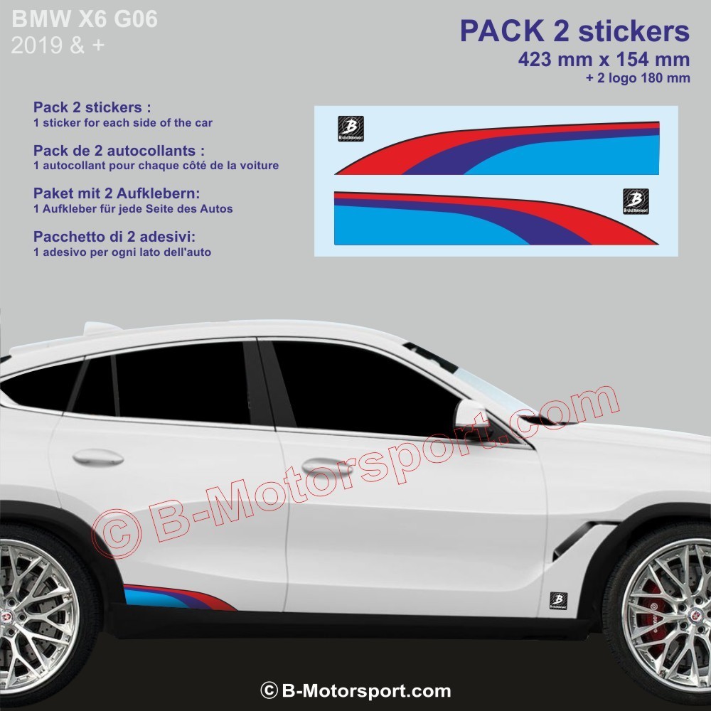 BMW X6 M-Power sticker for side skirts