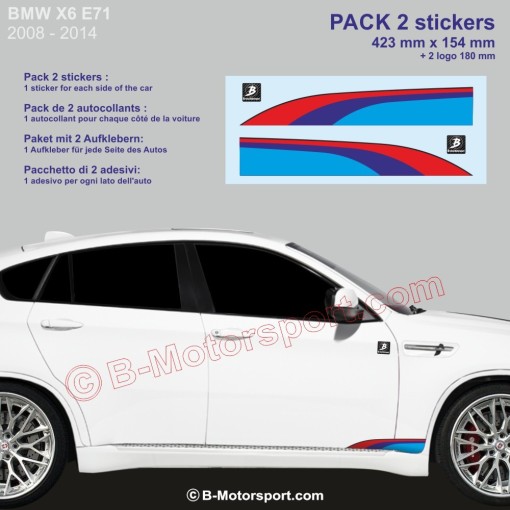 BMW X6 M-Power sticker for side skirts