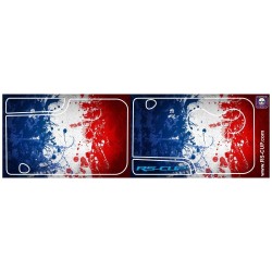 Tricolour sticker 3 buttons Key for Clio 3 Megane 2 Scenic 2