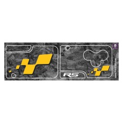 Carbon Look sticker 3 buttons Key for Renault