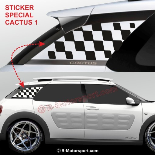 Kit autocollant DAMIER pour CITROEN C4 Cactus 1