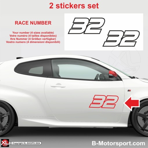Racing number sticker in 2 copies - Robbers look