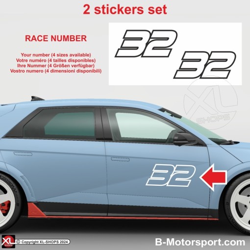 Autocollant Numéro de course en 2 exemplaires - Look Robbers