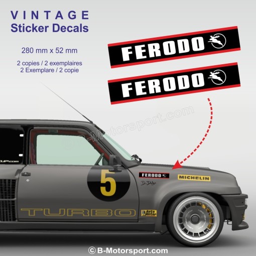 Ferodo – Set di 2 adesivi vintage